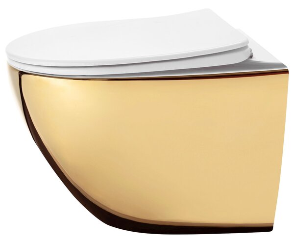 Závěsná WC mísa Rea Carlo Mini Tornado NF WHITE GOLD