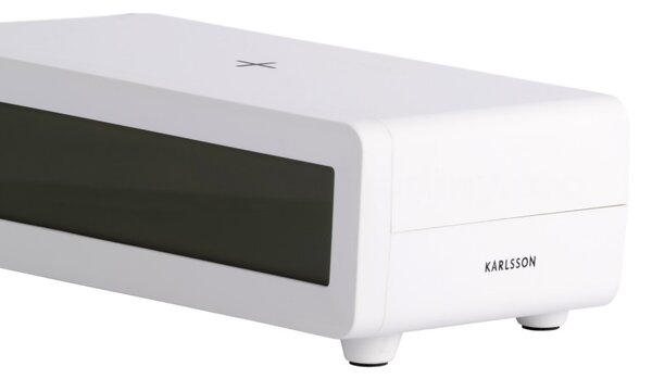 Digitální stolní hodiny s budíkem a s nabíječkou smartphonů 6156WH Karlsson