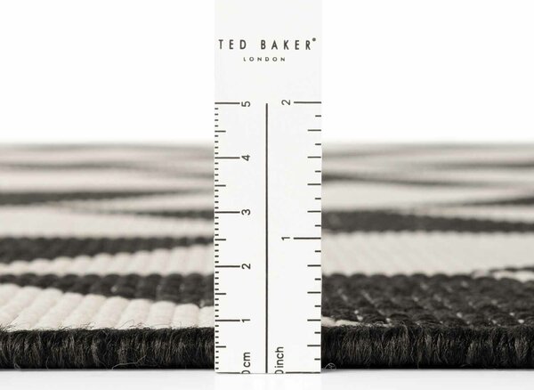 Ted Baker, Kusový koberec Ted Baker Haringey 106378 Black White, 120x170, černobílá, chodba / předsíň