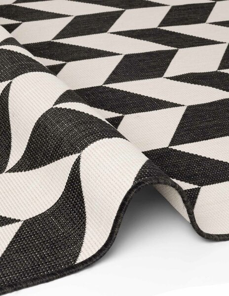 Ted Baker, Kusový koberec Ted Baker Haringey 106378 Black White, 120x170, černobílá, chodba / předsíň