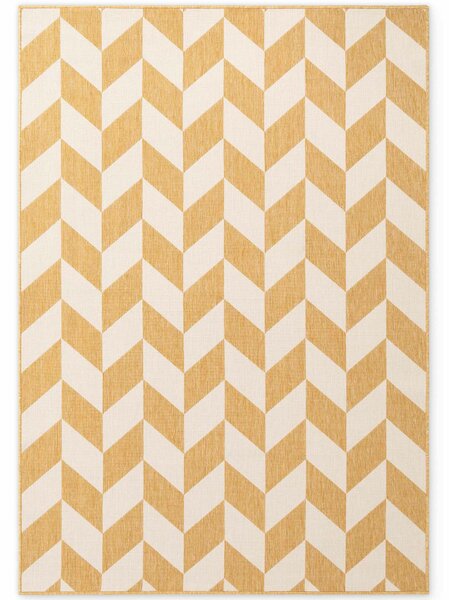 Ted Baker, Kusový koberec Ted Baker Haringey 106380 Yellow White, 80x200, žlutá, chodba / předsíň
