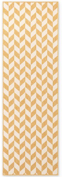 Ted Baker, Kusový koberec Ted Baker Haringey 106380 Yellow White, 80x200, žlutá, chodba / předsíň