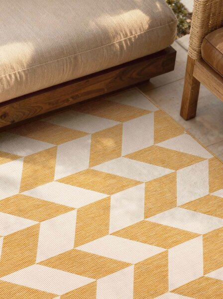 Ted Baker, Kusový koberec Ted Baker Haringey 106380 Yellow White, 80x200, žlutá, chodba / předsíň