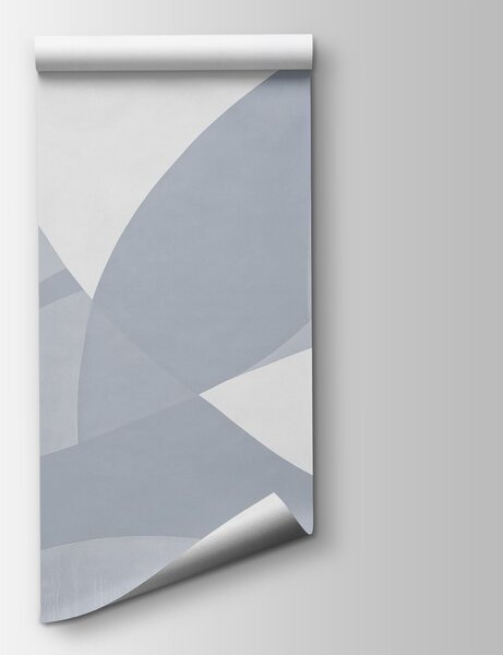 Fototapeta Bílá a šedá stěna s geometrickými tvary, Moderní fototapety, Populární fototapety, w08711 - Tapeko.co.cz