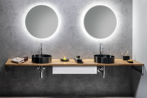 Sapho Sapho, VISO kulaté zrcadlo s LED osvětlením, ø 90cm, VS090