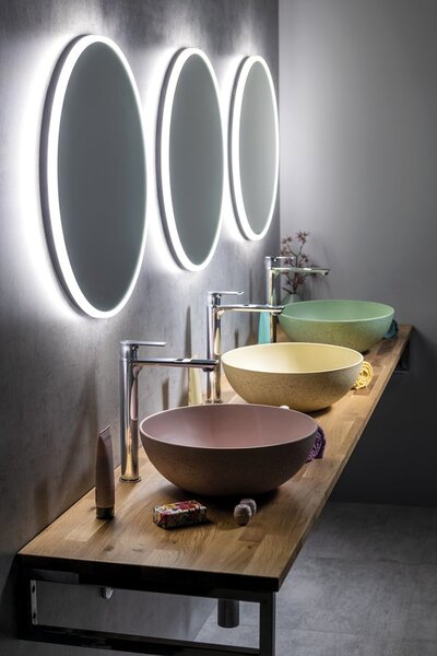 Sapho Sapho, VISO kulaté zrcadlo s LED osvětlením, průměr 50cm, VS050