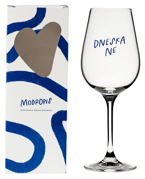 Sklenice na víno Dneska ne + krabička