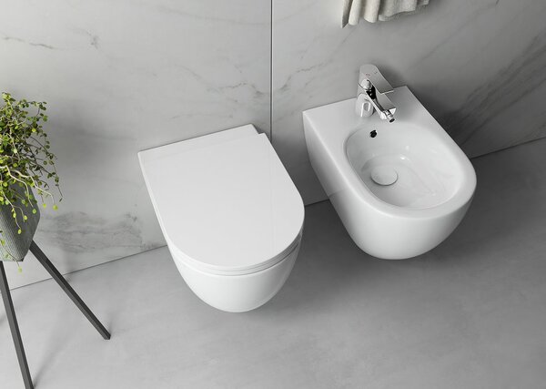 Isvea Sapho, INFINITY bidet závěsný 36,5x53cm, bílá, 10NF41001