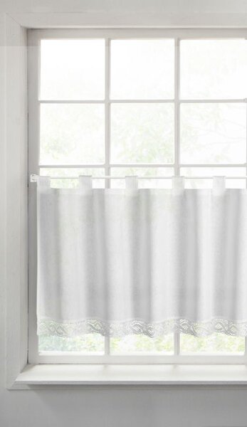 Bílá záclona na ouškách VINCE 150x60 cm