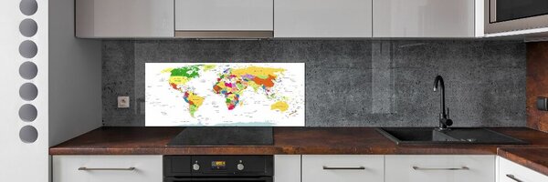 Dekorační panel sklo Mapa světa pksh-96052492