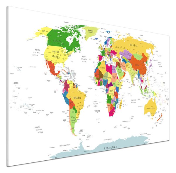 Dekorační panel sklo Mapa světa pksh-96052492