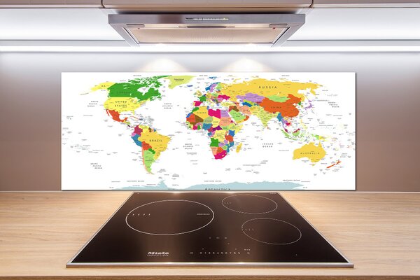 Dekorační panel sklo Mapa světa pksh-96052492