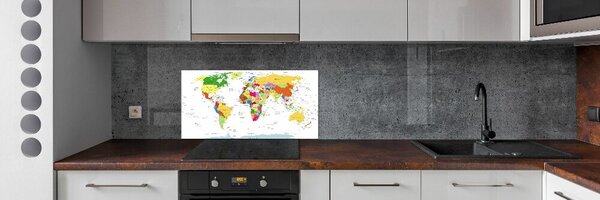 Dekorační panel sklo Mapa světa pksh-96052492