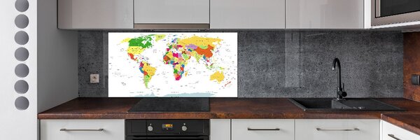 Dekorační panel sklo Mapa světa pksh-96052492