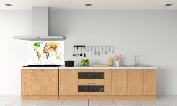 Dekorační panel sklo Mapa světa pksh-96052492
