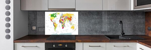 Dekorační panel sklo Mapa světa pksh-96052492