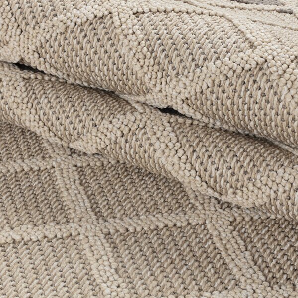 Ayyildiz, Kusový koberec Patara 4953 Beige – na ven i na doma, 80x150, béžová, chodba / předsíň