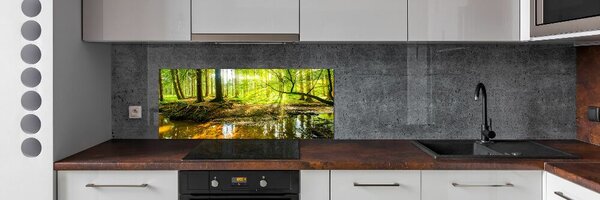 Panel do kuchyně Rybník v lese pksh-96124300