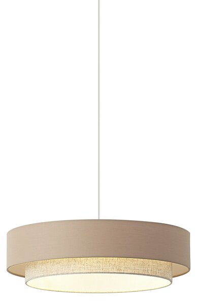 Moderní závěsné svítidlo béžové s přírodním 50cm 3-světla - Drum Duo