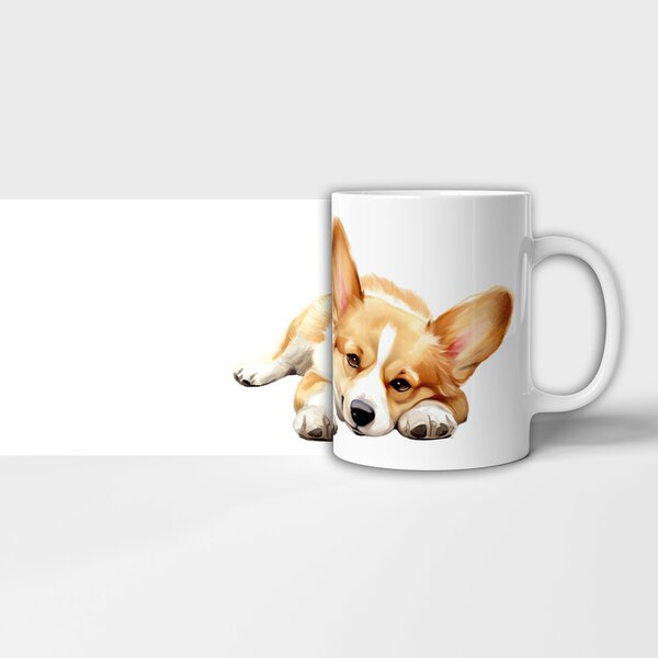 Hrnek ležící Corgi