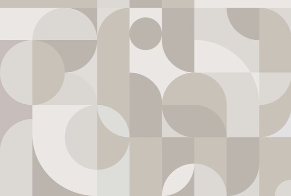Fototapeta Šedobílý geometrický vzor, Designové fototapety na zeď, Populární fototapety, w03058 - Tapeko.co.cz