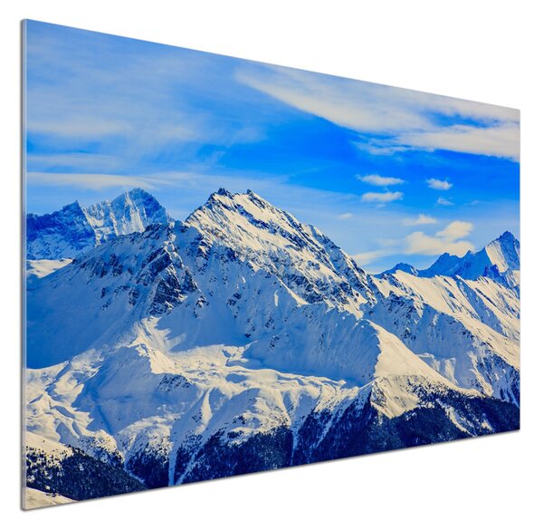 Skleněný panel do kuchynské linky Alpy zima pksh-96505174