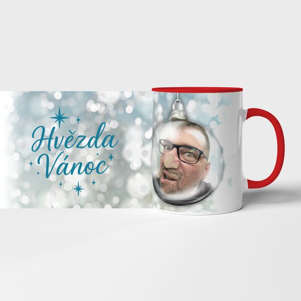 Hrnek 300ml Hvězda Vánoc s Vaší fotkou