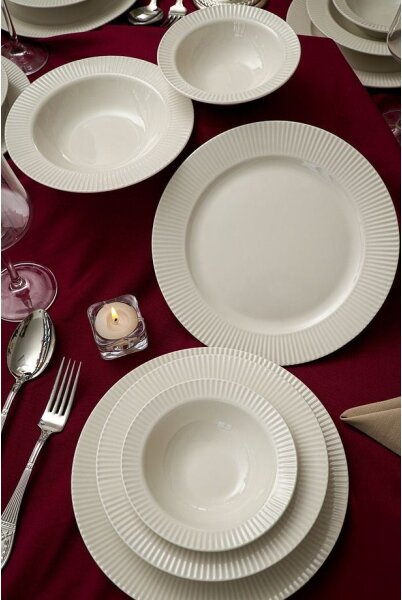 Jídelní sada 18 ks bílá/porcelán