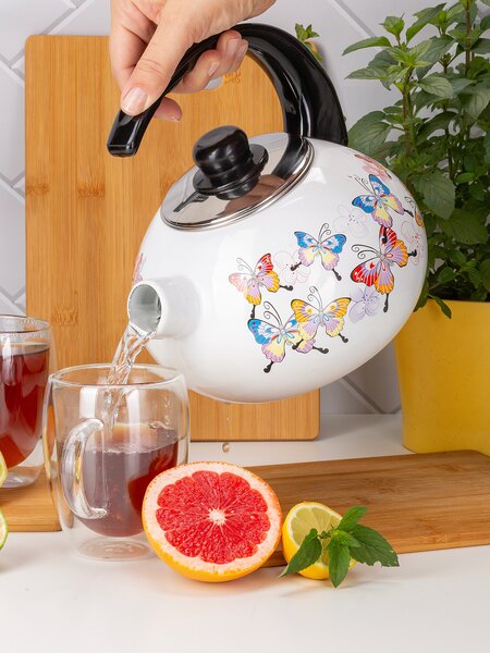 Konvice tradiční ocelová smaltovaná Kamille 2,5 l vícebarevná