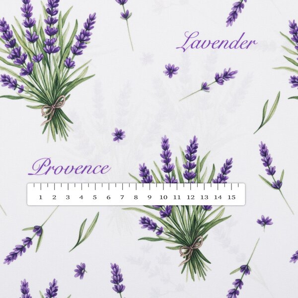 Biante Dekorační oválný ubrus Rongo RGP-508 Snítky levandulí Provence na bílém 50x100 cm