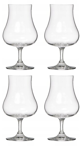 SKLENIČKY NA SKLO SADA 4 SKLENIC 220 ML 7,5 x 13,5 CM