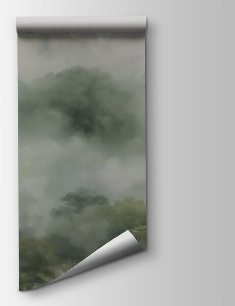 Fototapeta Mlžná krajina s horami a stromy, Přírodní fototapety, Populární fototapety, w08760 - Tapeko.co.cz