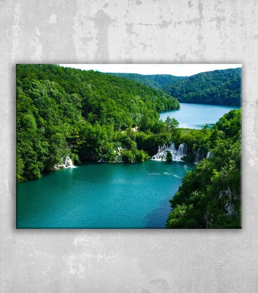 Obraz příroda vodopád jezero
