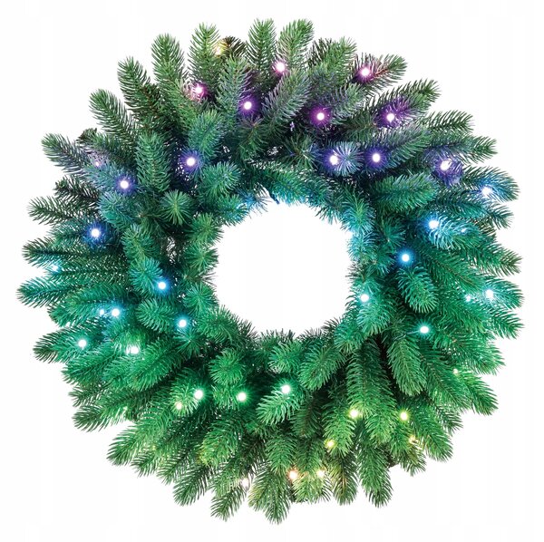 Twinkly Twinkly GD20P4425P00 LED RGB Stmívatelný vánoční věnec 50xLED pr. 60 cm Wi-Fi TW0059