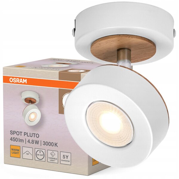 OSRAM DECOR SPOT PLUTO, 4,8 W, 300 lm, bílá, bodové osvětlení, nastavitelné hlavy