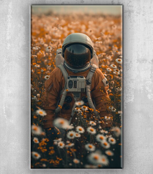 Obraz Astronaut v poli květin