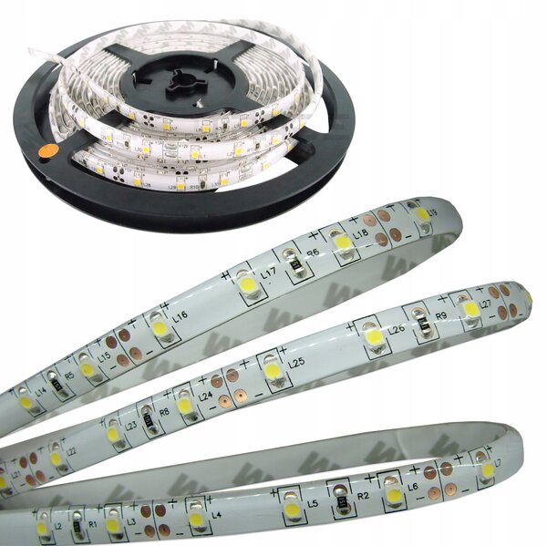 LED pásek 25m neutrální bílá 5050SMD 12V 5,6W diodový řetěz IP65 Rebel