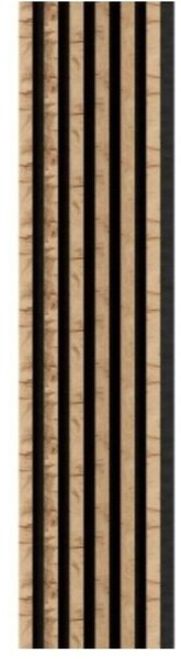 Akustické dekorační panely wotan 3D lamely na filcovém podkladu 270 x 30 cm