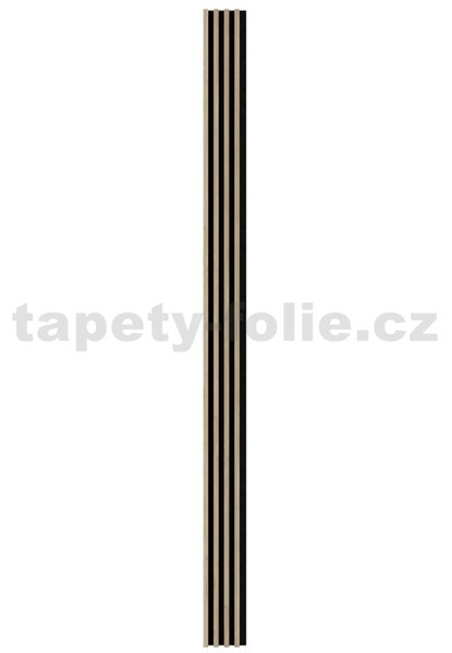 Akustické dekorační panely MAXI jackson hickory 3D lamely na filcovém podkladu 270 x 17,7 cm