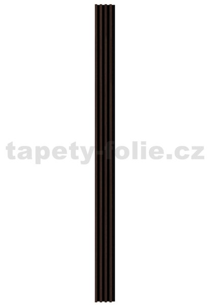 Akustické dekorační panely MAXI dub tmavý 3D lamely na filcovém podkladu 270 x 17,7 cm