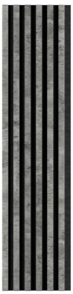 Akustické dekorační panely loft 3D lamely na filcovém podkladu 270 x 30 cm