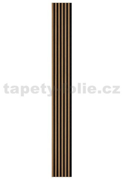 Akustické dekorační panely SLIM dub světlý 3D lamely na filcovém podkladu 270 x 30 cm