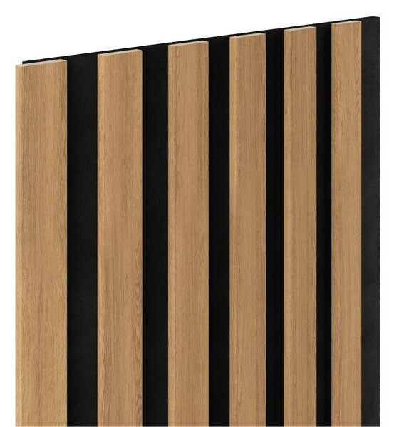 Akustické dekorační panely SLIM dub světlý 3D lamely na filcovém podkladu 270 x 30 cm