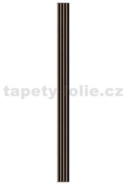 Akustické dekorační panely MAXI dub saragossa 3D lamely na filcovém podkladu 270 x 17,7 cm