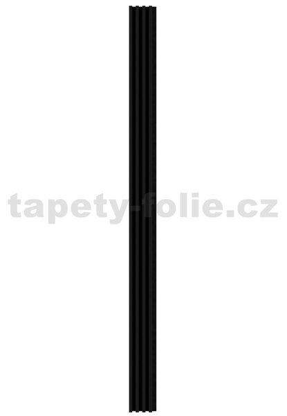 Akustické dekorační panely MAXI černý mat 3D lamely na filcovém podkladu 270 x 17,7 cm