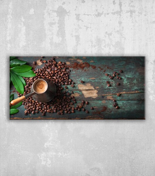 Obraz kafe listy zrna