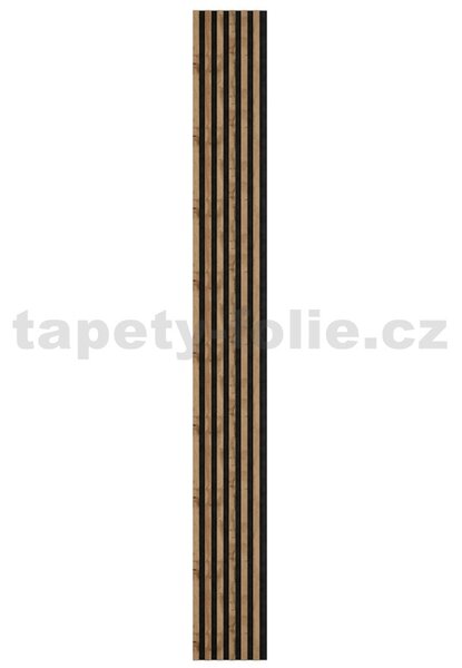 Akustické dekorační panely SLIM wotan 3D lamely na filcovém podkladu 270 x 30 cm