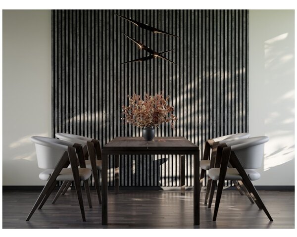 Akustické dekorační panely SLIM loft 3D lamely na filcovém podkladu 270 x 30 cm