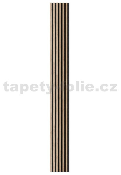 Akustické dekorační panely SLIM dub sonoma 3D lamely na filcovém podkladu 270 x 30 cm