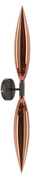 Nástěnná lampa NORDIC 2xG9/5W/230V černá/měděná